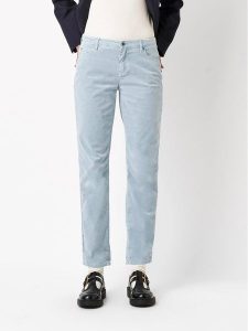 Rosner Dżinsy - Girlfriend fit - w kolorze błękitnym rozmiar: 38/L30. Niebieskie jeansy Rosner, z aplikacjami. Za 254,95 zł.
