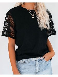 Milan Kiss Koszulka w kolorze czarnym rozmiar: XL. Czarne bluzki Milan Kiss, xl, bez wzorów, z koronki, bez kołnierzyka, bez ramiączek. Za 123,25 zł.