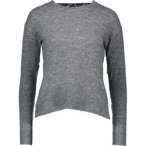 Sweter "Rana" w kolorze szarym. Szare swetry klasyczne marki Vero Moda, z koronki, z dekoltem na plecach. W wyprzedaży za 86,95 zł.