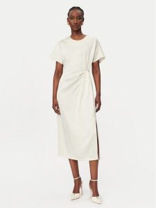 Rinascimento Sukienka koktajlowa CFC0127457003 Biały Regular Fit. Białe kombinezony Rinascimento, xs, bez wzorów, z syntetyku, wizytowe, bez kołnierzyka, bez ramiączek. Za 449,99 zł.