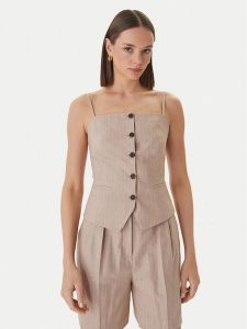 HUGO Szorty materiałowe Hamonu 50559853 Beżowy Relaxed Fit. Brązowe szorty Hugo, bez wzorów, z bawełny. Za 669,99 zł.