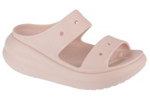 Klapki damskie Crocs 2076706UR. Czerwone klapki Crocs, bez wzorów, z materiału, bez obcasa. Za 319,00 zł.