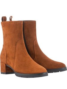 Högl Skórzane botki "Diana" w kolorze jasnobrązowym rozmiar: 37. Brązowe botki HÖGL, bez wzorów, bez obcasa, bez zapięcia. Za 409,97 zł.