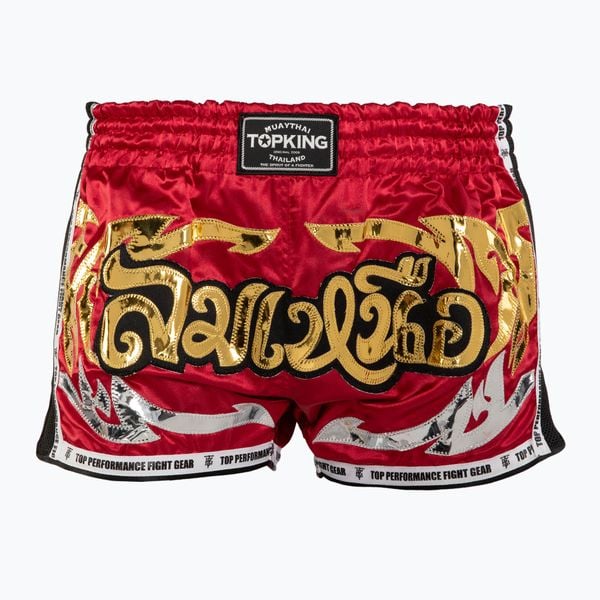 Spodenki treningowe Top King Retro Muaythai. Czerwone szorty TOP KING, bez wzorów, retro. Za 199,99 zł.