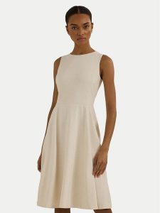 LAUREN RALPH LAUREN Sukienka codzienna 250851951004 Écru Regular Fit. Kombinezony Lauren Ralph Lauren, bez wzorów, z wiskozy, bez kołnierzyka, bez ramiączek. Za 469,99 zł.