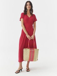 TATUUM Shopper bag w kolorze beżowo-różowym - 46 x 32 x 11 cm rozmiar: onesize. Brązowe shopper bag Tatuum, bez wzorów, z materiału, na ramię, bez dodatków. Za 116,59 zł.