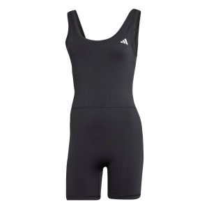 Krótki kombinezon damski adidas Optime Essentials. Czarne kombinezony ADIDAS, xs, bez wzorów, z materiału, sportowe, bez kołnierzyka, bez ramiączek, krótkie. Za 254,35 zł.
