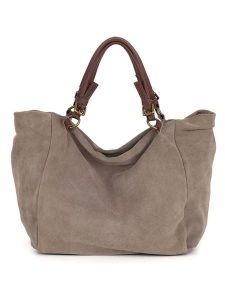 Anna Morellini Skórzany shopper bag "Gimignano" w kolorze szarobrązowym - 45 x 50 x 20 cm rozmiar: onesize. Brązowe shopper bag Anna Morellini, bez wzorów, z materiału, przez ramię, bez dodatków. Za 304,99 zł.