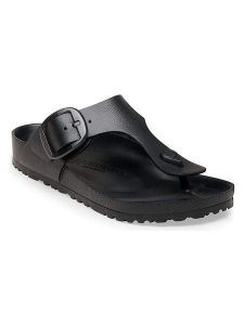 Birkenstock Japonki "Gizeh Big Buckle" w kolorze czarnym rozmiar: 37. Czarne klapki Birkenstock, bez wzorów, z otwartym noskiem, bez obcasa. Za 220,95 zł.