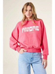 Garcia Bluza w kolorze różowym rozmiar: XL. Różowe bluzy Garcia, xl, bez wzorów, bez kaptura. Za 131,43 zł.