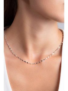 Heliophilia Srebrny naszyjnik z elementami ozdobnymi - dł. 42 cm rozmiar: onesize. Szare naszyjniki Heliophilia, srebrne. Za 148,26 zł.