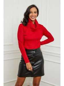 Soft Cashmere Golf w kolorze czerwonym rozmiar: 38/40. Czerwone golfy Soft Cashmere, bez wzorów, z kaszmiru. Za 78,99 zł.