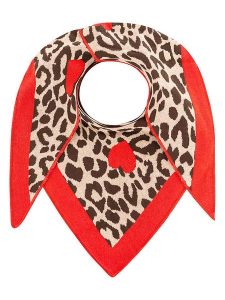 Zwillingsherz Chusta trójkątna w kolorze beżowo-czerwonym - 200 x 130 cm rozmiar: onesize. Brązowe apaszki i chusty Zwillingsherz, bez wzorów, z bawełny. Za 126,99 zł.