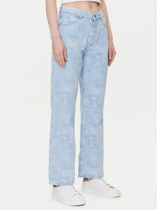 Mustang Jeansy Madison 1016002 Błękitny Wide Fit. Niebieskie jeansy Mustang, bez wzorów, z bawełny. Za 309,99 zł.