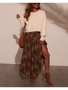 Milan Kiss Spódnica w kolorze brązowym rozmiar: M. Brązowe spódnice Milan Kiss, m, bez wzorów, maxi. Za 152,99 zł.