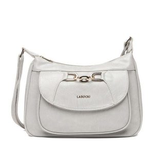Torebka Lasocki. Szare torebki klasyczne Lasocki, bez wzorów, bez dodatków. Za 189,99 zł.