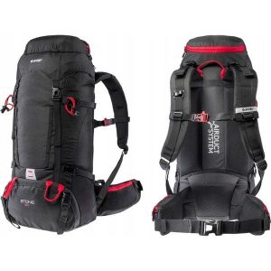 Plecak turystyczny trekkingowy wyprawowy górski ze stelażem Hi-Tec Stone 50 l. Czarne plecaki Hi-tec. Za 259,99 zł.