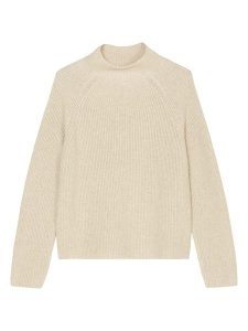 Marc O´Polo Sweter w kolorze beżowym rozmiar: L. Brązowe swetry oversize l, bez wzorów, z bawełny, bez ramiączek. Za 210,81 zł.