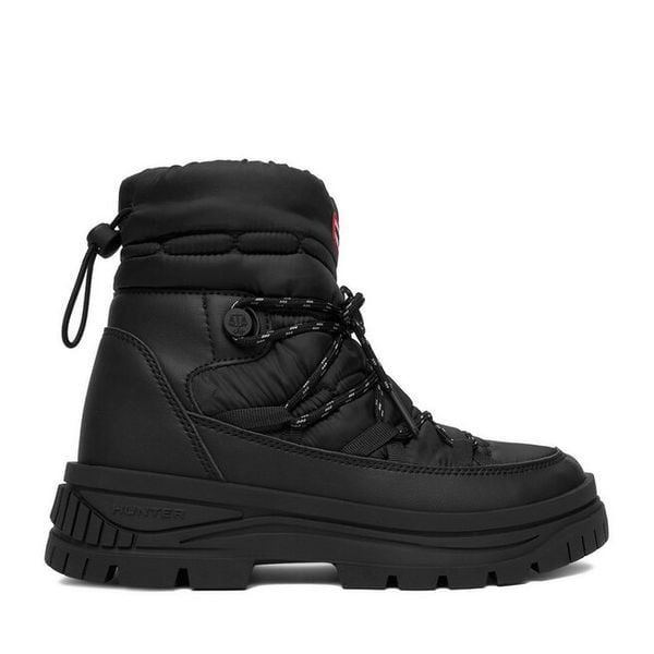 Śniegowce Hunter. Czarne buty zimowe Hunter, bez obcasa, bez zapięcia. Za 359,99 zł.