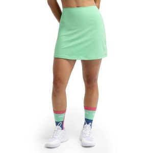 Damskie spódnico-spodenki do gry w padla sport.padel Siroko Bunt Green. Zielone spódnice SIROKO, bez wzorów, z nylonu, sportowe, bez kołnierzyka, bez ramiączek, sportowe. Za 211,00 zł.