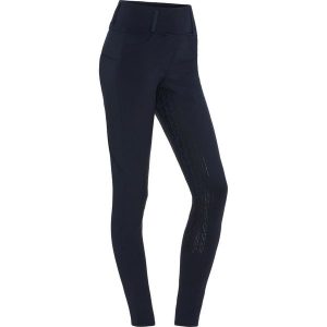 Damskie legginsy jeździeckie z pełną przyczepnością Equipage Shannon. Niebieskie legginsy EQUIPAGE, bez wzorów, z elastanu, z podwyższonym stanem. Za 352,50 zł.