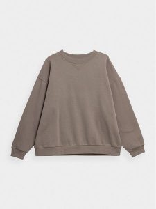 Outhorn Bluza OTHAW23TSWSF0733 Brązowy Regular Fit. Brązowe bluzy Outhorn, s, bez wzorów, z bawełny, bez kaptura. Za 89,99 zł.