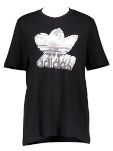 Adidas Koszulka "GRF" w kolorze czarnym rozmiar: M. Czarne bluzki ADIDAS, m, bez wzorów, z bawełny, bez kołnierzyka, bez ramiączek. Za 70,24 zł.