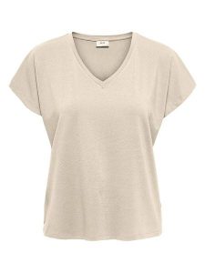 JDY Koszulka w kolorze beżowym rozmiar: S. Brązowe bluzki JDY, s, bez wzorów, bez kołnierzyka, bez ramiączek. Za 61,60 zł.