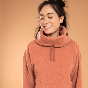 Bluza Do Jogi I Relaksacji Damska Polarowa Beżowa Kimjaly. Brązowe bluzy KIMJALY, m, bez wzorów, z bawełny, bez kaptura. Za 139,99 zł.