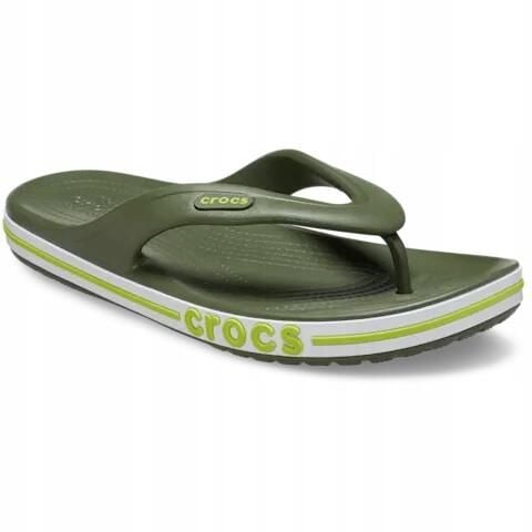 Japonki Dla Dorosłych Crocs Bayaband Flip. Białe klapki Crocs, bez wzorów, z materiału, bez obcasa. Za 129,99 zł.