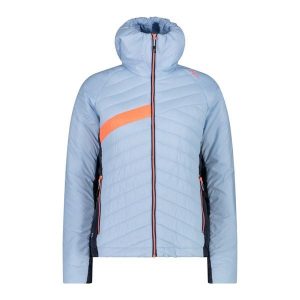 Kurtka hybrydowa damska CMP 32Z4236. Niebieskie kurtki sportowe CMP, na zimę, xs, bez wzorów, bez kaptura, narciarskie. Za 319,99 zł.