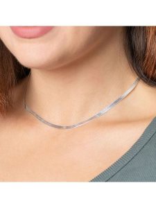 L'atelier précieux Srebrny naszyjnik z elementem ozdobnym - dł. 42 cm rozmiar: onesize. Szare naszyjniki l'Atelier precieux, srebrne. Za 149,31 zł.