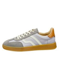 GANT Footwear Skórzane sneakersy "Cuzima" w kolorze szaro-jasnobrązowo-błękitnym rozmiar: 41. Niebieskie trampki GANT Footwear, bez wzorów, bez zapięcia. Za 372,43 zł.