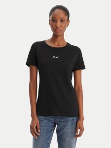 BOSS T-Shirt Elove 50554696 Czarny Slim Fit. Czarne t-shirty Boss, xl, bez wzorów, z bawełny, bez kołnierzyka, bez ramiączek. Za 229,99 zł.