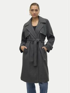 Vero Moda Płaszcz przejściowy Pop Miley 10319995 Szary Regular Fit. Szare płaszcze Vero Moda, s, bez wzorów, z syntetyku, bez kaptura. Za 269,99 zł.