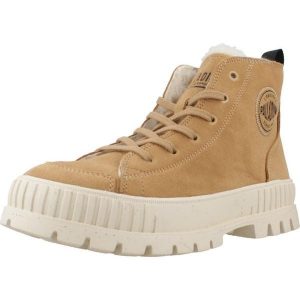 Buty do chodzenia damskie Palladium Pallashock Zip. Brązowe buty trekkingowe Palladium, z materiału, bez zapięcia. Za 687,00 zł.