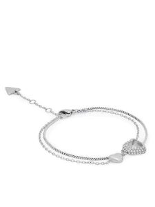 Guess Bransoletka JUBB05 027JW Srebrny. Szare bransoletki Guess, srebrne. Za 279,99 zł.