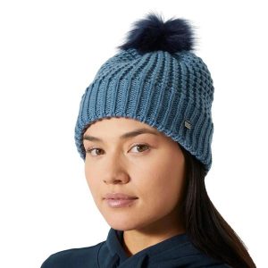 Kapelusz damski Helly Hansen Snowfall. Niebieskie kapelusze Helly Hansen, bez wzorów, z futra. Za 225,50 zł.