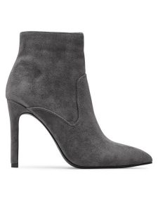 Jenny Fairy Botki WYL2979-11 Szary. Szare botki Jenny Fairy, bez wzorów, z materiału, bez obcasa, na szpilce, bez zapięcia. Za 169,99 zł.