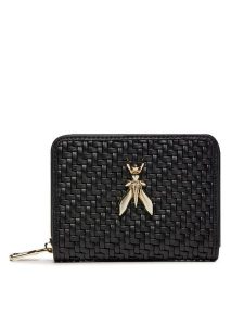 Patrizia Pepe Portfel 2Q0017/E049-K103 Czarny. Czarne portfele Patrizia Pepe, bez wzorów, ze skóry. Za 469,99 zł.