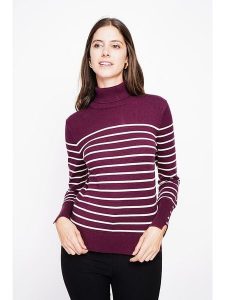 ASSUILI Golf w kolorze fioletowo-białym rozmiar: 42. Białe golfy Assuili, bez wzorów. Za 104,99 zł.