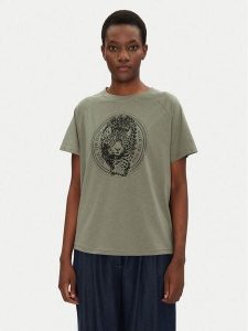 Fransa T-Shirt 20615456 Zielony Regular Fit. Zielone t-shirty Fransa, l, bez wzorów, z syntetyku, bez kołnierzyka, bez ramiączek. Za 69,99 zł.