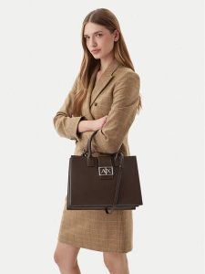 Armani Exchange Torebka XW000305 AF12039 U601 Szary. Szare torebki klasyczne Armani Exchange, bez wzorów, ze skóry, bez dodatków. Za 607,99 zł.