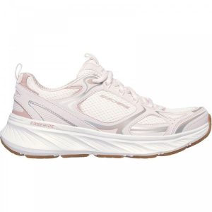Buty damskie SKECHERS Edgeride Power Flow. Czerwone buty sportowe Skechers, bez wzorów, bez zapięcia. W wyprzedaży za 286,60 zł.