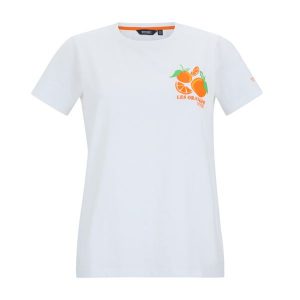 T-shirt Damski Pomarańcze Filandra VX. Białe t-shirty Regatta, bez wzorów, bez kołnierzyka, bez ramiączek. Za 67,99 zł.