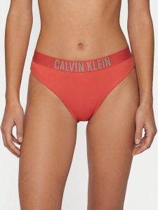 Calvin Klein Swimwear Dół od bikini LV00Q61221 Różowy. Czerwone bikini Calvin Klein Swimwear, bez wzorów, z syntetyku. Za 189,99 zł.