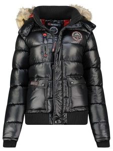 Geographical Norway Kurtka zimowa "Bugs" w kolorze czarnym rozmiar: XXL. Czarne kurtki Geographical Norway, na zimę, xxl, bez wzorów, prążkowane, bez kaptura. Za 282,45 zł.