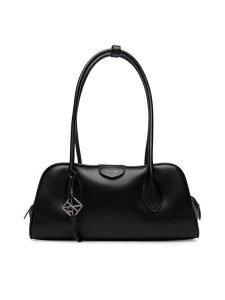 Calvin Klein Torebka Emblem Trio Shoulder Bag LV04F3369G Czarny. Czarne torebki klasyczne Calvin Klein, bez wzorów, ze skóry, bez dodatków. Za 649,99 zł.