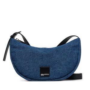 Torebka Karl Lagerfeld Jeans. Niebieskie listonoszki Karl Lagerfeld Jeans, bez wzorów, z jeansu, bez dodatków. Za 419,99 zł.