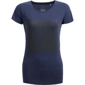 T-shirt damski TSD609 - ciemny granat melanż - Outhorn. T-shirty marki Outhorn. W wyprzedaży za 29,99 zł.